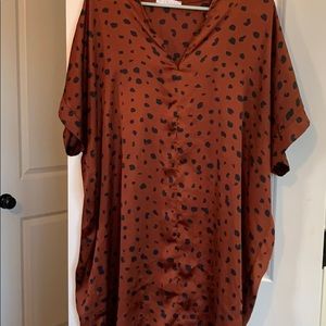 Red/Orange dress with black spots